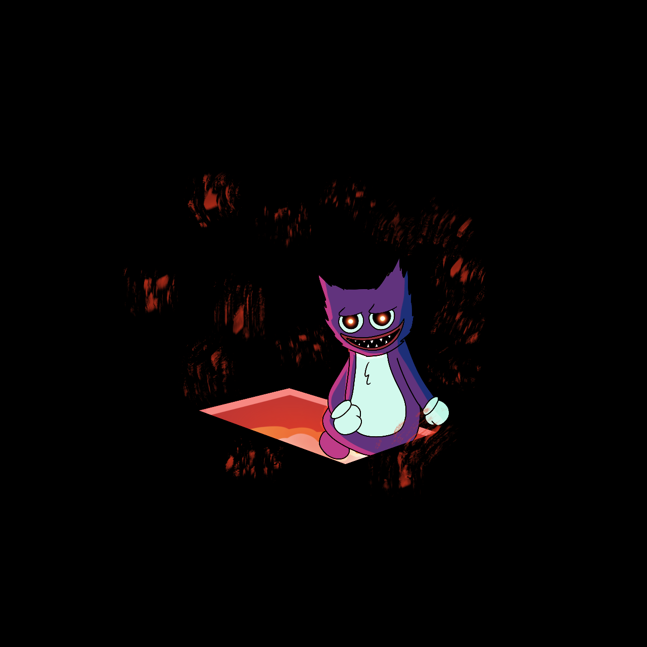 scary sitting on a portal